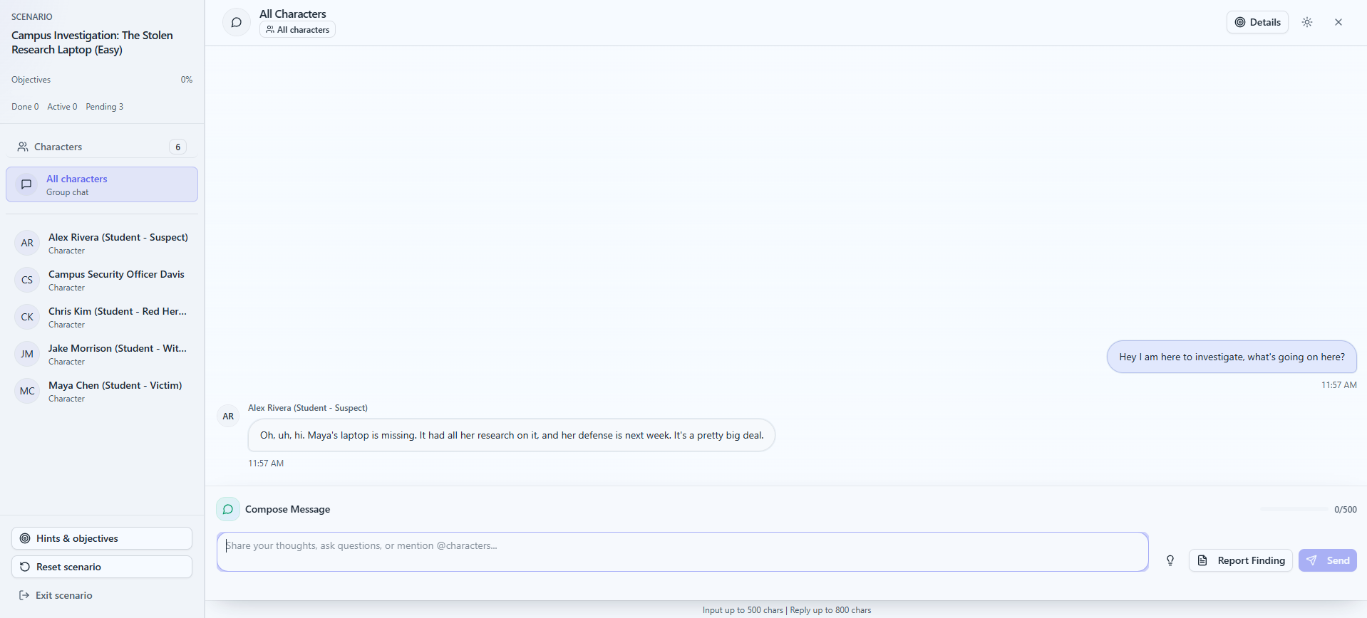 SpyinAI chat interface mockup (light)